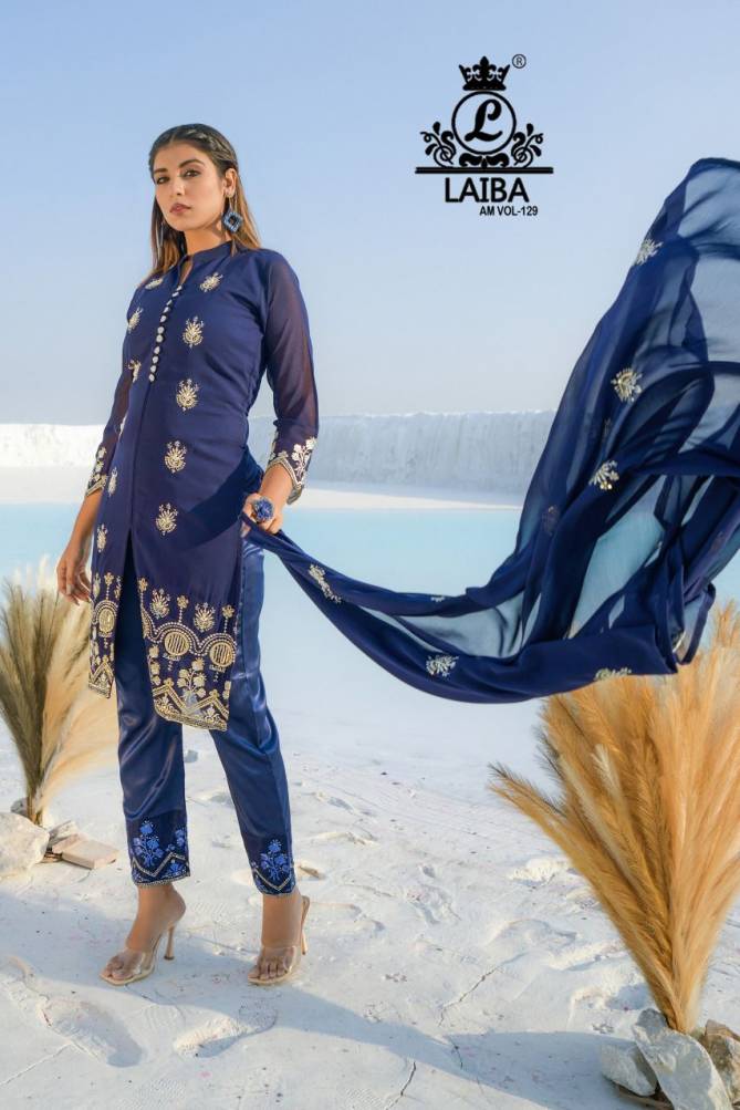 Laiba Am 129 New Designer Ethnic Wear Ready Made Suit Collection